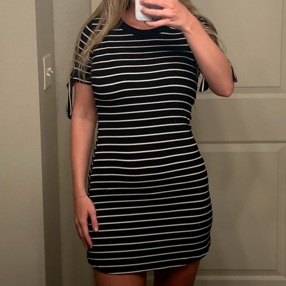 Striped cotton dress